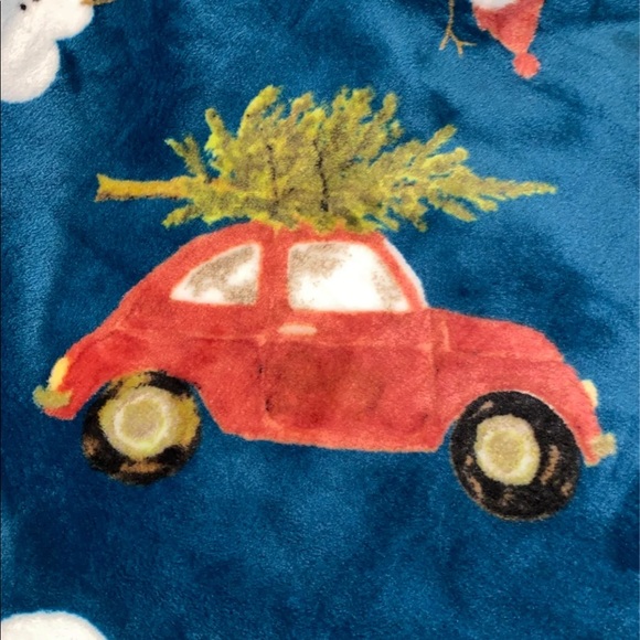 Rae Dunn merry Christmas throw blanket holiday snowman - Picture 3 of 6